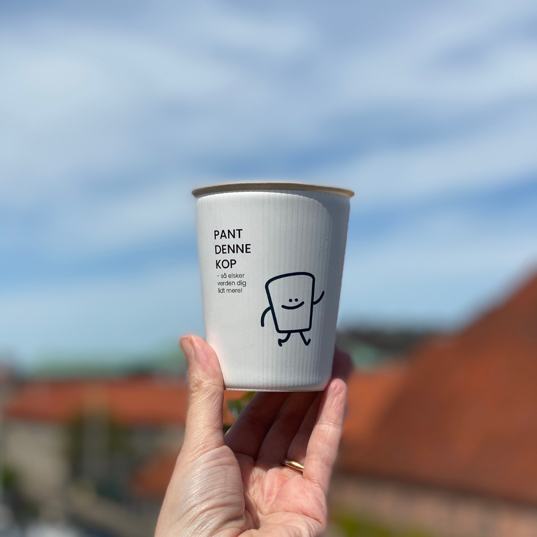 Sæt: 250 ml to go kaffekop beige med termoeffekt + låg